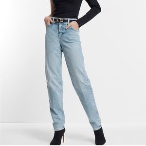 Express Light Wash Baggy Tapered Jeans